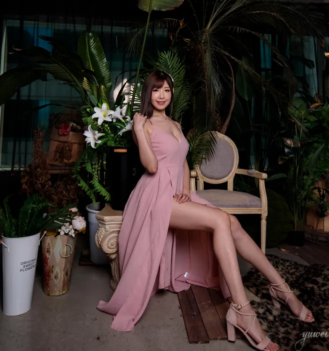 [Mzsock] NO.222 Zhu Zhixuan pink slit dress street photography#[48P]-2