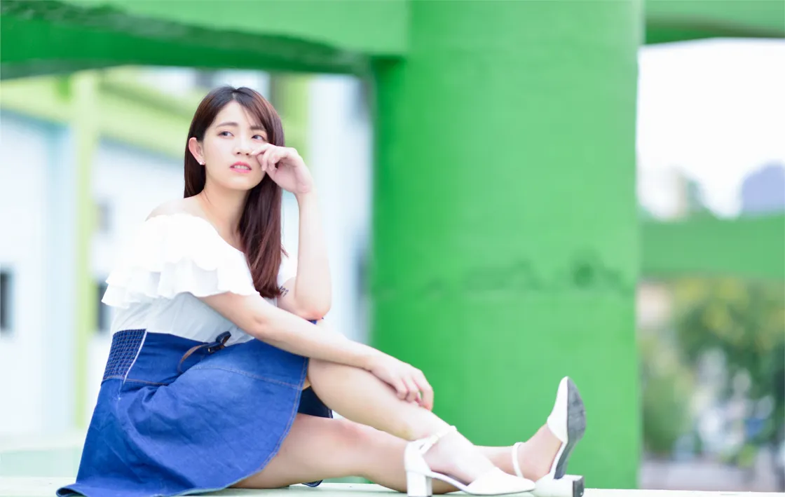 [Mzsock] NO.168 Shanshan denim short skirt with high legs and beautiful legs street photography#[35P]-27